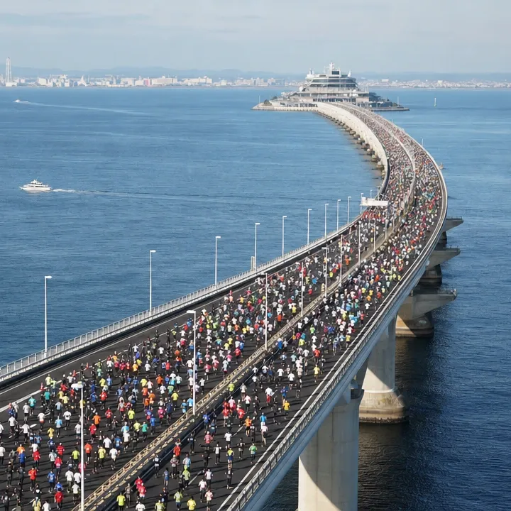 Chiba Aqua-Line Marathon 2026: Run on the Sea | RunDida