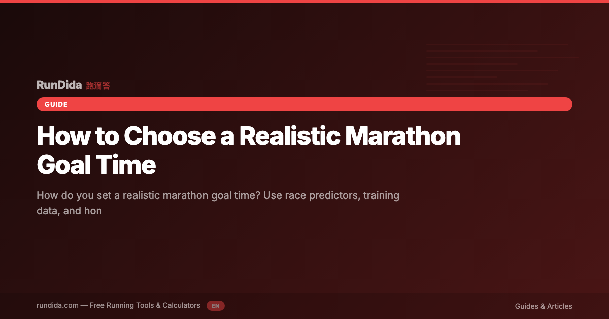 First Goal Time How to Choose a Realistic Marathon Goal Time | RunDida
