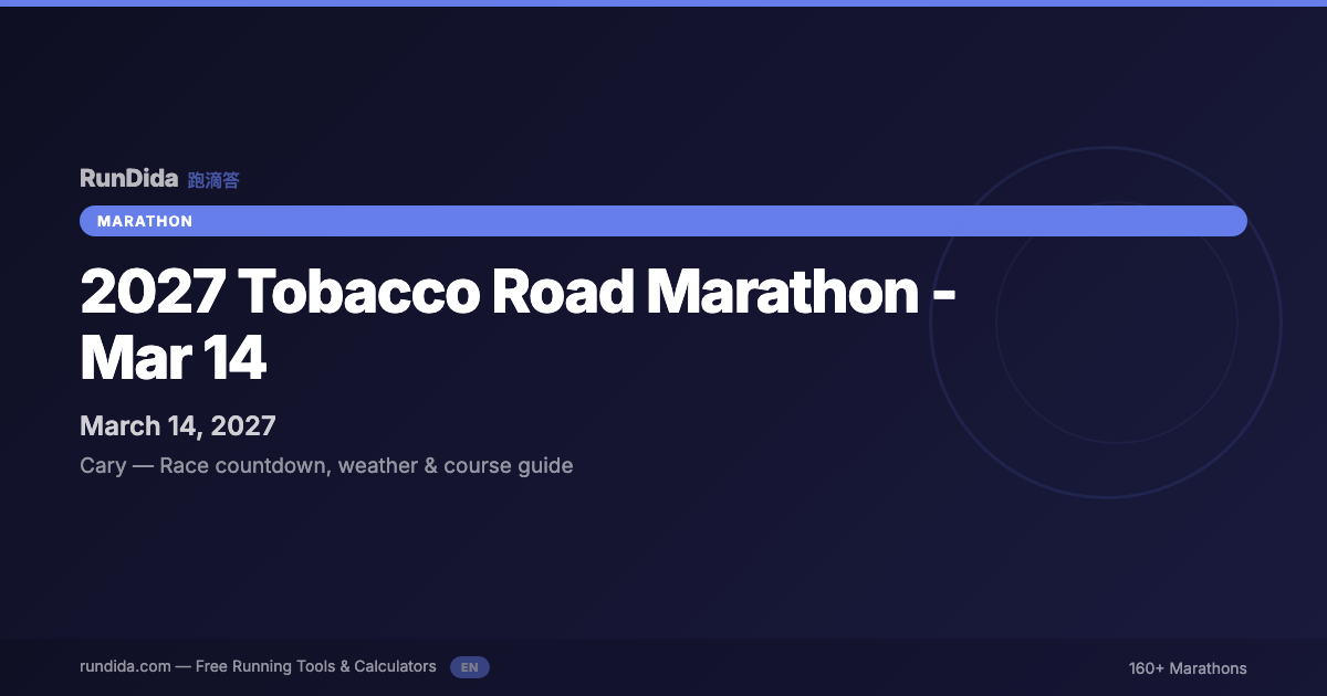 tobacco road half marathon elevation gain Tobacco Road Marathon 2027: Flat Rail-Trail BQ